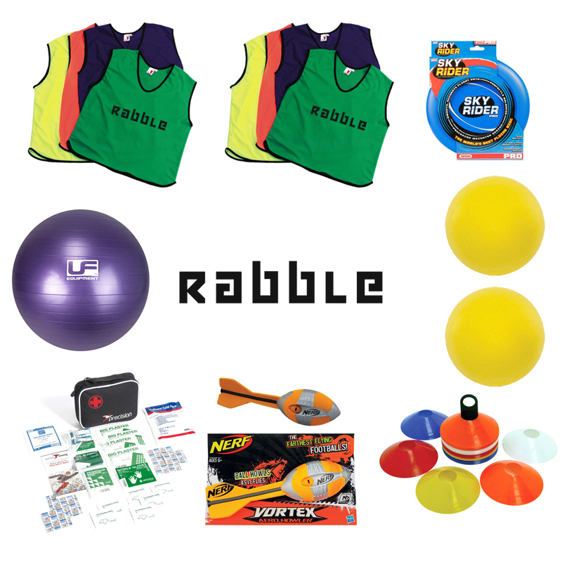 Rabble Game Equipment (with branded bibs)